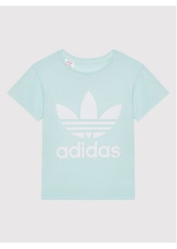 adidas T-Shirt adicolor Trefoil HS8864 Niebieski Regular Fit ze sklepu MODIVO w kategorii Bluzki dziewczęce - zdjęcie 169232012