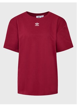 adidas T-Shirt adicolor Essentials HM1830 Bordowy Loose Fit ze sklepu MODIVO w kategorii Bluzki damskie - zdjęcie 169232594