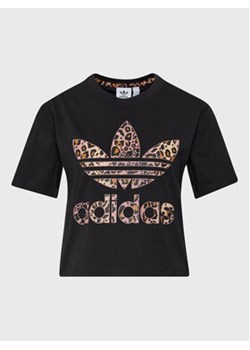 adidas T-Shirt Logo HK5187 Czarny Regular Fit ze sklepu MODIVO w kategorii Bluzki damskie - zdjęcie 169232633