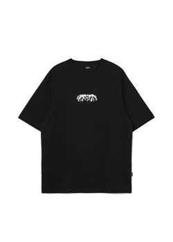Cropp - Czarny T-shirt ze srebrnym nadrukiem - czarny ze sklepu Cropp w kategorii T-shirty męskie - zdjęcie 169234712