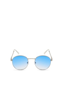 Cropp - Niebieskie okulary przeciwsłoneczne - niebieski ze sklepu Cropp w kategorii Okulary przeciwsłoneczne damskie - zdjęcie 169234722