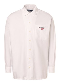 Polo Sport Koszula męska Mężczyźni Regular Fit Bawełna biały jednolity ze sklepu vangraaf w kategorii Koszule męskie - zdjęcie 169235293