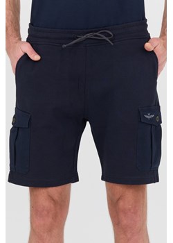 AERONAUTICA MILITARE Granatowe shorty Bermuda, Wybierz rozmiar XXL ze sklepu outfit.pl w kategorii Spodenki męskie - zdjęcie 169237014