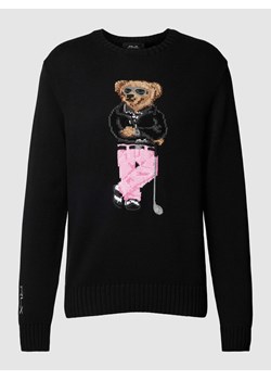 Sweter z dzianiny z detalami z logo ze sklepu Peek&Cloppenburg  w kategorii Swetry męskie - zdjęcie 169237614