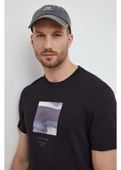 Calvin Klein t-shirt bawełniany męski kolor czarny z nadrukiem ze sklepu ANSWEAR.com w kategorii T-shirty męskie - zdjęcie 169239031