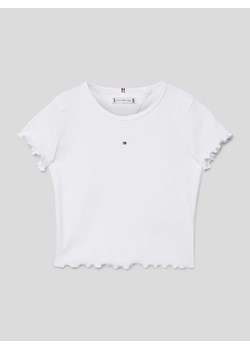 T-shirt z wyhaftowanym logo model ‘ESSENTIAL’ ze sklepu Peek&Cloppenburg  w kategorii Bluzki dziewczęce - zdjęcie 169239274