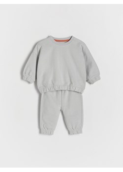 Reserved - Bawełniany komplet - jasnoszary ze sklepu Reserved w kategorii Dresy dla niemowlaka - zdjęcie 169241684