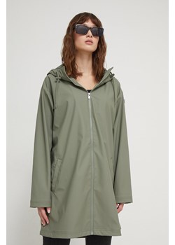 Roxy kurtka damska kolor zielony przejściowa oversize ze sklepu ANSWEAR.com w kategorii Kurtki damskie - zdjęcie 169242881