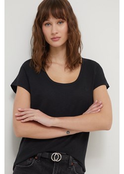 Superdry t-shirt damski kolor czarny ze sklepu ANSWEAR.com w kategorii Bluzki damskie - zdjęcie 169243542