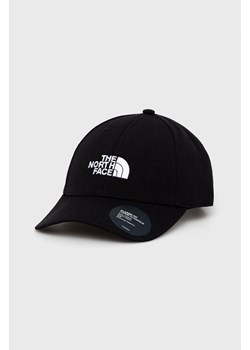 The North Face czapka kolor czarny z aplikacją ze sklepu PRM w kategorii Czapki z daszkiem damskie - zdjęcie 169246741