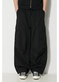 Carhartt WIP spodnie bawełniane Cole Cargo Pant kolor czarny proste I030477.8902 ze sklepu PRM w kategorii Spodnie męskie - zdjęcie 169246921