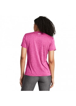 Damska koszulka treningowa Under Armour Tech SSC- Twist - różowa ze sklepu Sportstylestory.com w kategorii Bluzki damskie - zdjęcie 169247613