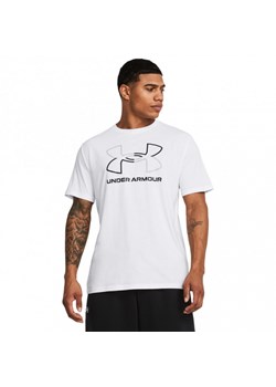 Męski t-shirt z nadrukiem Under Armour UA Foundation Short Sleeve - biały ze sklepu Sportstylestory.com w kategorii T-shirty męskie - zdjęcie 169247683