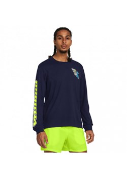 Męski longsleeve z nadrukiem Under Armour UA Run Everywhere - granatowy ze sklepu Sportstylestory.com w kategorii T-shirty męskie - zdjęcie 169247693