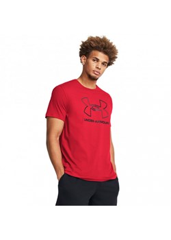 Męski t-shirt z nadrukiem Under Armour UA Foundation Short Sleeve - czerwony ze sklepu Sportstylestory.com w kategorii T-shirty męskie - zdjęcie 169247813