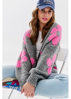 Kardigan Rethink Pink ONE SIZE ze sklepu NAOKO w kategorii Swetry damskie - zdjęcie 169253310
