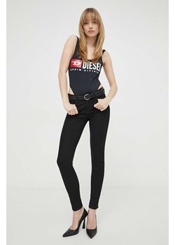 Diesel jeansy 2017 SLANDY damskie kolor czarny ze sklepu ANSWEAR.com w kategorii Jeansy damskie - zdjęcie 169253352