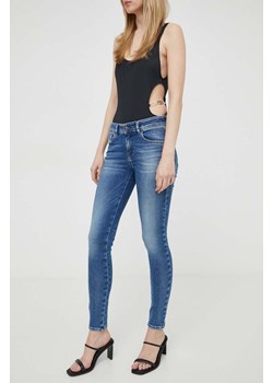 Diesel jeansy 2017 SLANDY damskie kolor granatowy ze sklepu ANSWEAR.com w kategorii Jeansy damskie - zdjęcie 169253570