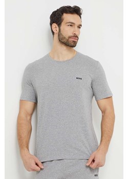 BOSS t-shirt męski kolor szary gładki ze sklepu ANSWEAR.com w kategorii T-shirty męskie - zdjęcie 169253790