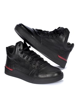 Czarne sneakersy BLACK ze sklepu Domenoshoes w kategorii Buty sportowe męskie - zdjęcie 169254281