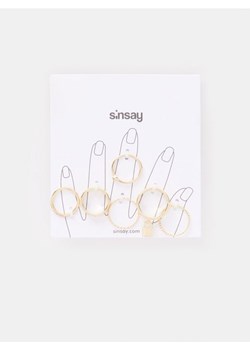 Sinsay - Pierścionki 6 pack - złoty ze sklepu Sinsay w kategorii Pierścionki - zdjęcie 169254872