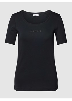 T-shirt z detalem z logo ze sklepu Peek&Cloppenburg  w kategorii Bluzki damskie - zdjęcie 169255110