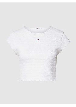 T-shirt krótki z falistym dołem ze sklepu Peek&Cloppenburg  w kategorii Bluzki damskie - zdjęcie 169255680