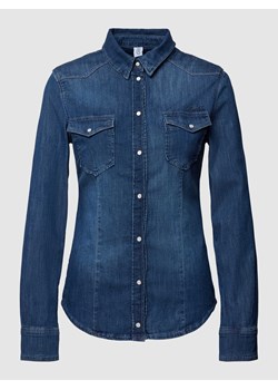 Bluzka jeansowa z kieszeniami na piersi ze sklepu Peek&Cloppenburg  w kategorii Koszule damskie - zdjęcie 169255891