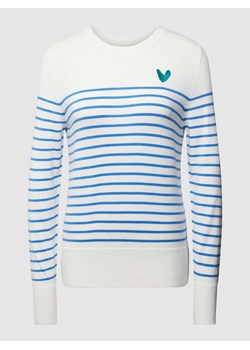Bluzka z długim rękawem z wzorem w paski ze sklepu Peek&Cloppenburg  w kategorii Swetry damskie - zdjęcie 169256102
