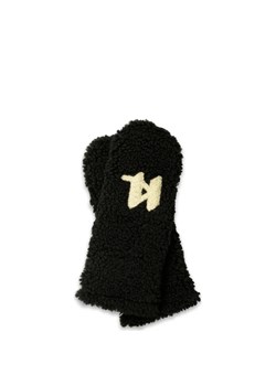Karl Lagerfeld Rękawiczki Shearling Muff Natural | z dodatkiem skóry ze sklepu Gomez Fashion Store w kategorii Rękawiczki damskie - zdjęcie 169258481
