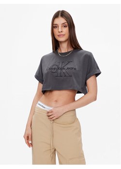 Calvin Klein Jeans T-Shirt J20J221048 Szary Relaxed Fit ze sklepu MODIVO w kategorii Bluzki damskie - zdjęcie 169284180