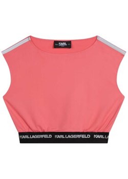 Karl Lagerfeld Kids Top Z15410 S Czerwony Regular Fit ze sklepu MODIVO w kategorii Bluzki dziewczęce - zdjęcie 169284264