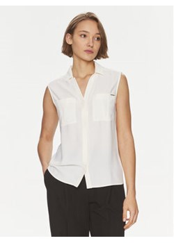 Calvin Klein Koszula K20K207031 Écru Regular Fit ze sklepu MODIVO w kategorii Koszule damskie - zdjęcie 169284622