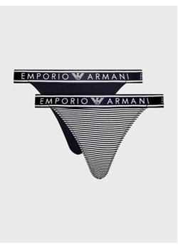 Emporio Armani Underwear Komplet 2 par stringów 164522 3R219 21136 Granatowy ze sklepu MODIVO w kategorii Majtki damskie - zdjęcie 169284670