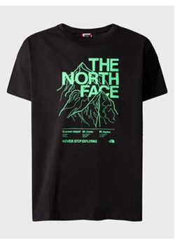 The North Face T-Shirt Mountain Line NF0A859A Czarny Regular Fit ze sklepu MODIVO w kategorii T-shirty chłopięce - zdjęcie 169284851