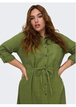 ONLY Carmakoma Sukienka koszulowa 15281039 Zielony Relaxed Fit ze sklepu MODIVO w kategorii Sukienki - zdjęcie 169284891