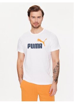 Puma T-Shirt Ess 586759 Biały Regular Fit ze sklepu MODIVO w kategorii T-shirty męskie - zdjęcie 169284952