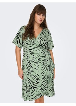ONLY Carmakoma Sukienka 15252210 Zielony Regular Fit ze sklepu MODIVO w kategorii Sukienki - zdjęcie 169285503