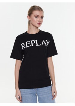 Replay T-Shirt W3698E.000.23188P Czarny Relaxed Fit ze sklepu MODIVO w kategorii Bluzki damskie - zdjęcie 169285854