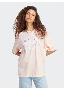 adidas T-Shirt Oversized T-Shirt IP3752 Różowy ze sklepu MODIVO w kategorii Bluzki damskie - zdjęcie 169286694