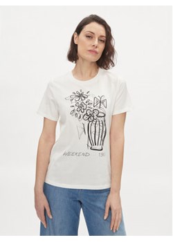 Weekend Max Mara T-Shirt Nervi 2415971051 Biały Regular Fit ze sklepu MODIVO w kategorii Bluzki damskie - zdjęcie 169287150