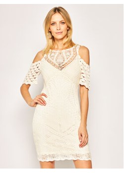TWINSET Sukienka dzianinowa 201TT3151 Biały Slim Fit ze sklepu MODIVO w kategorii Sukienki - zdjęcie 169287243