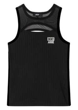DKNY Top D35S70 S Czarny Regular Fit ze sklepu MODIVO w kategorii Bluzki dziewczęce - zdjęcie 169287544