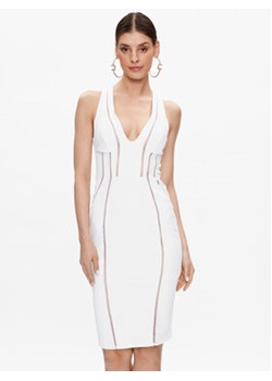 Elisabetta Franchi Sukienka koktajlowa AB-449-32E2-V360 Biały Slim Fit ze sklepu MODIVO w kategorii Sukienki - zdjęcie 169287604