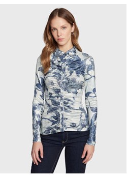 Guess Koszula Milana W2BP43 KBEM0 Niebieski Slim Fit ze sklepu MODIVO w kategorii Koszule damskie - zdjęcie 169287700