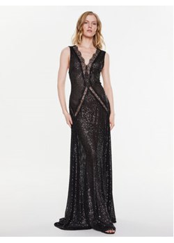 Elisabetta Franchi Sukienka wieczorowa AB-366-32E2-V740 Czarny Regular Fit ze sklepu MODIVO w kategorii Sukienki - zdjęcie 169287780