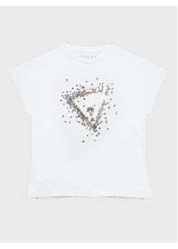 Guess T-Shirt K3RI04 K6YW1 Biały Regular Fit ze sklepu MODIVO w kategorii Bluzki dziewczęce - zdjęcie 169287794