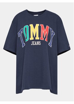 Tommy Jeans T-Shirt DW0DW15694 Granatowy Relaxed Fit ze sklepu MODIVO w kategorii Bluzki damskie - zdjęcie 169287803