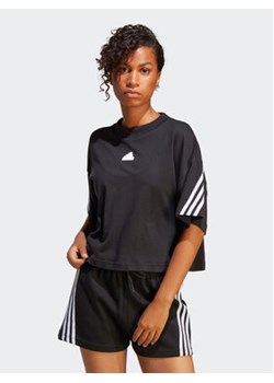 adidas T-Shirt Future Icons 3-Stripes T-Shirt HT4695 Czarny Loose Fit ze sklepu MODIVO w kategorii Bluzki damskie - zdjęcie 169289172