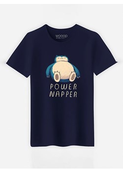 WOOOP Koszulka &quot;Power Napper&quot; w kolorze granatowym ze sklepu Limango Polska w kategorii T-shirty męskie - zdjęcie 169291144